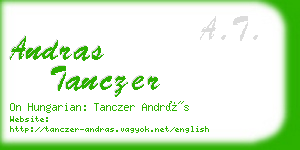 andras tanczer business card